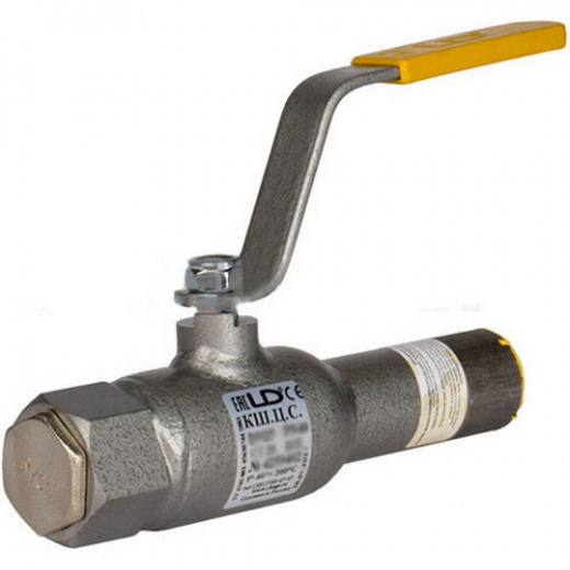 Кран шаровый LD КШЦС Gas 015.040.Н/П.01. из стали 12Х18Н10Т Ду15 Ру4,0МПа в Рязани